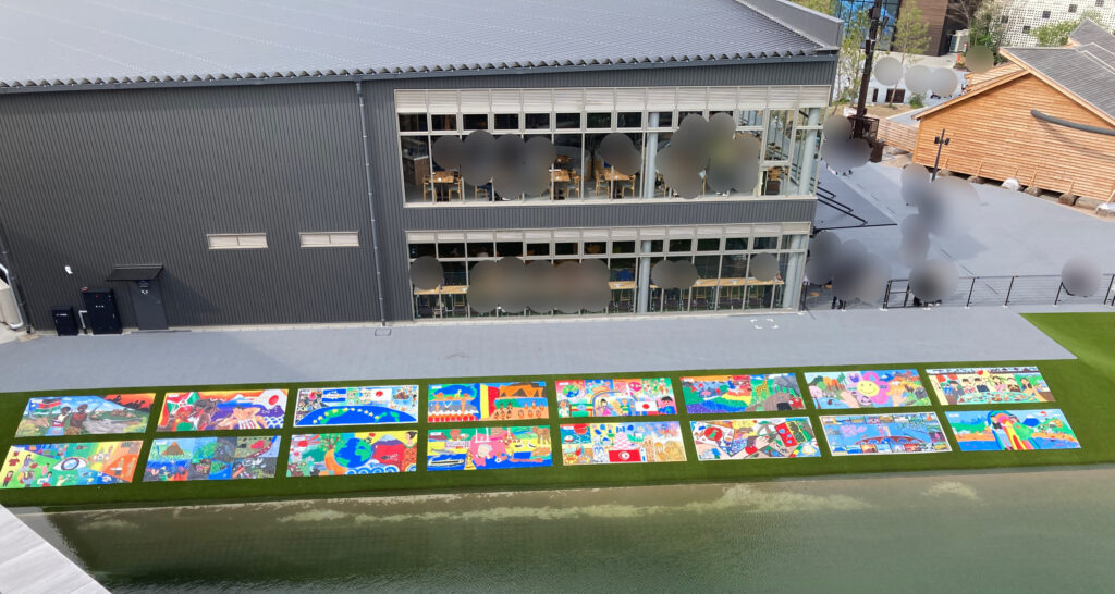 河川敷の絵