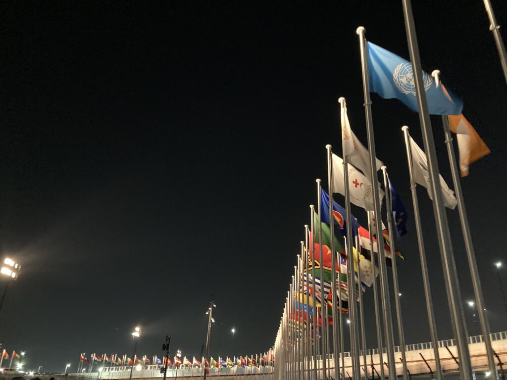 万博の国旗群