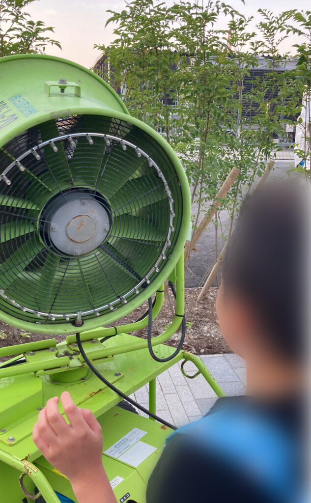 NTT Pavilionの巨大扇風機