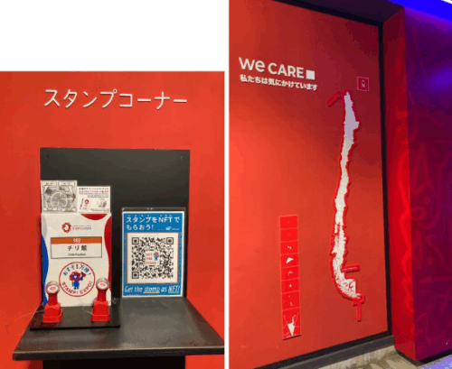 チリ館のスタンプ設置場所