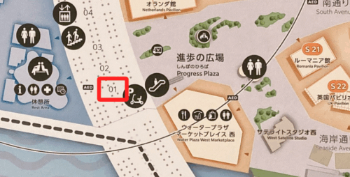 万博地図 柱番号01