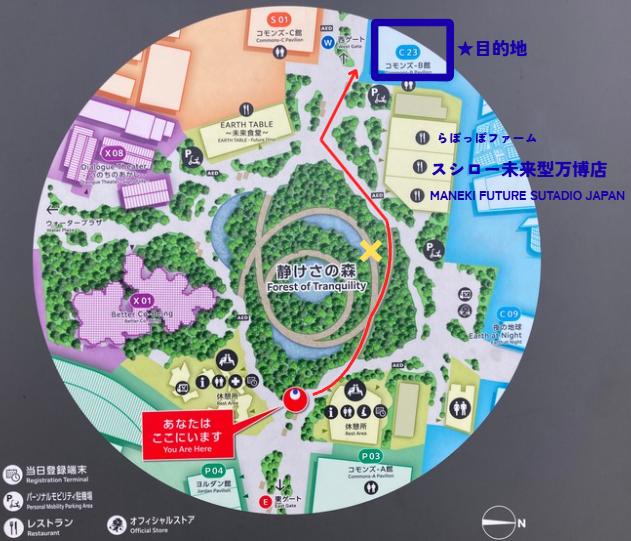 静けさの森map